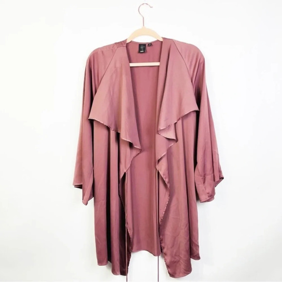 UNIQLO Mauve Waterfall Wrap Cardigan Size Small‎ - Picture 1 of 6
